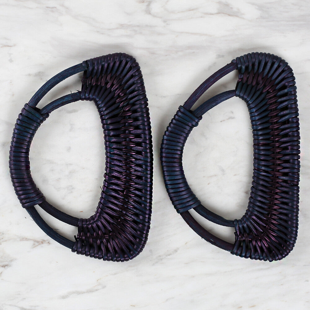 Loren Bambu Patlıcan Moru 2'li Çanta Sapı